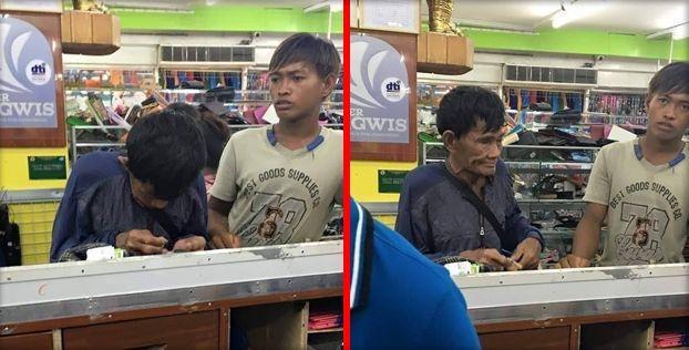 Фотографии отца, покупающего сыну обувь на последние деньги, растрогали Интернет