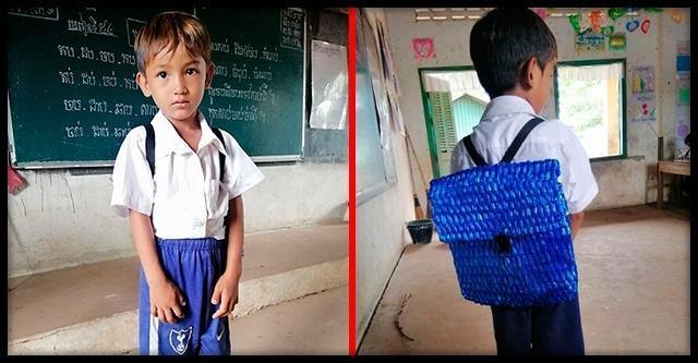 Отец не смог купить школьный портфель своему сыну, но смастерил его сам
