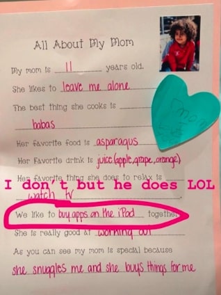 Ким Кардашьян получила от 4-летнего сына открытку, в котором он рассказал, за что её любит. Семья в шоке от правды