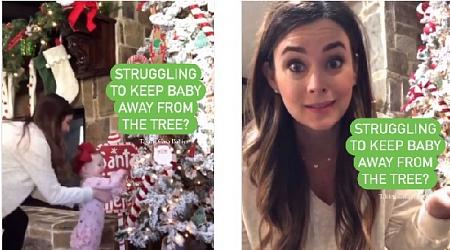Находчивая мама поделилась идеей, как уберечь новогоднюю елку от детей