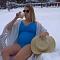 Беременная Екатерина Боброва снялась в снегу в одном купальнике